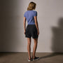 Soft Featherweight Cashmere Short Sleeve in Blue Sky | James Perse Los Angeles