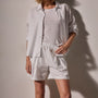 Stretch Poplin Elastc Short in White | James Perse Los Angeles