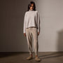 Recycled Cashmere Funnel Neck in Pearl | James Perse Los Angeles