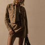 Suede Shrunken Jacket in Grout | James Perse Los Angeles