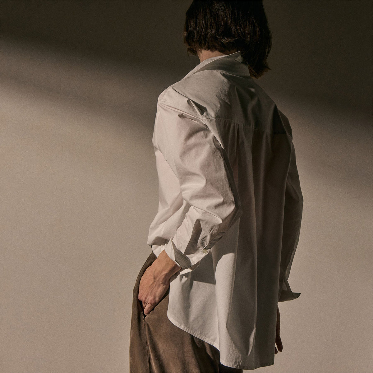 Supima Poplin Shirting in White | James Perse Los Angeles