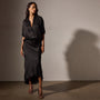 Satin Oversized Shirt in Black | James Perse Los Angeles