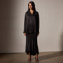 Satin Oversized Shirt in Black | James Perse Los Angeles