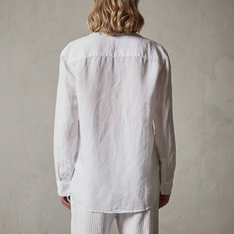 El Matador Linen Shirt in White | James Perse Los Angeles