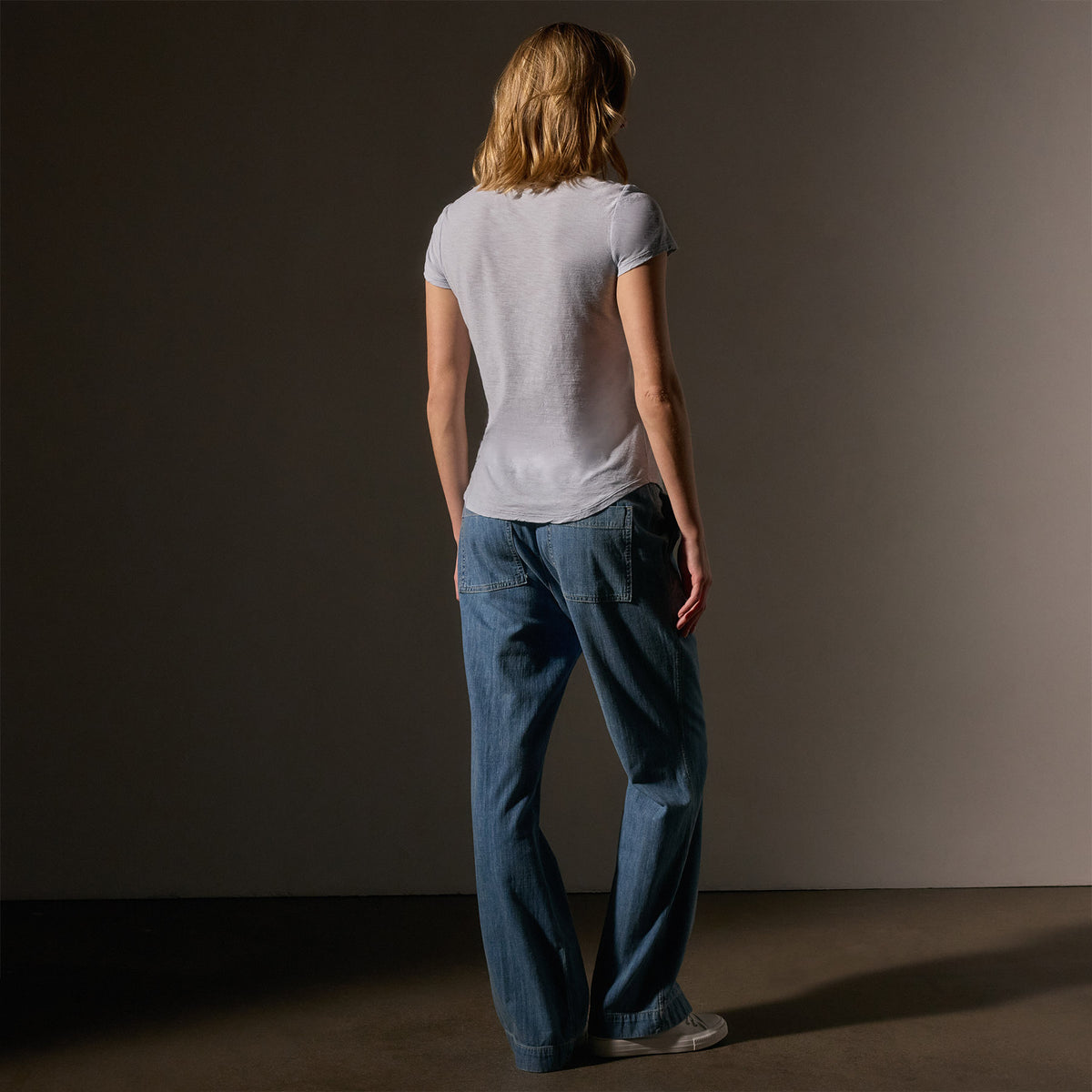 Sheer Slub Crew Neck Tee in Grey Glacier | James Perse Los Angeles