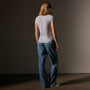 Sheer Slub Crew Neck Tee in Grey Glacier | James Perse Los Angeles