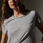 Sheer Slub Crew Neck Tee in Grey Sky | James Perse Los Angeles
