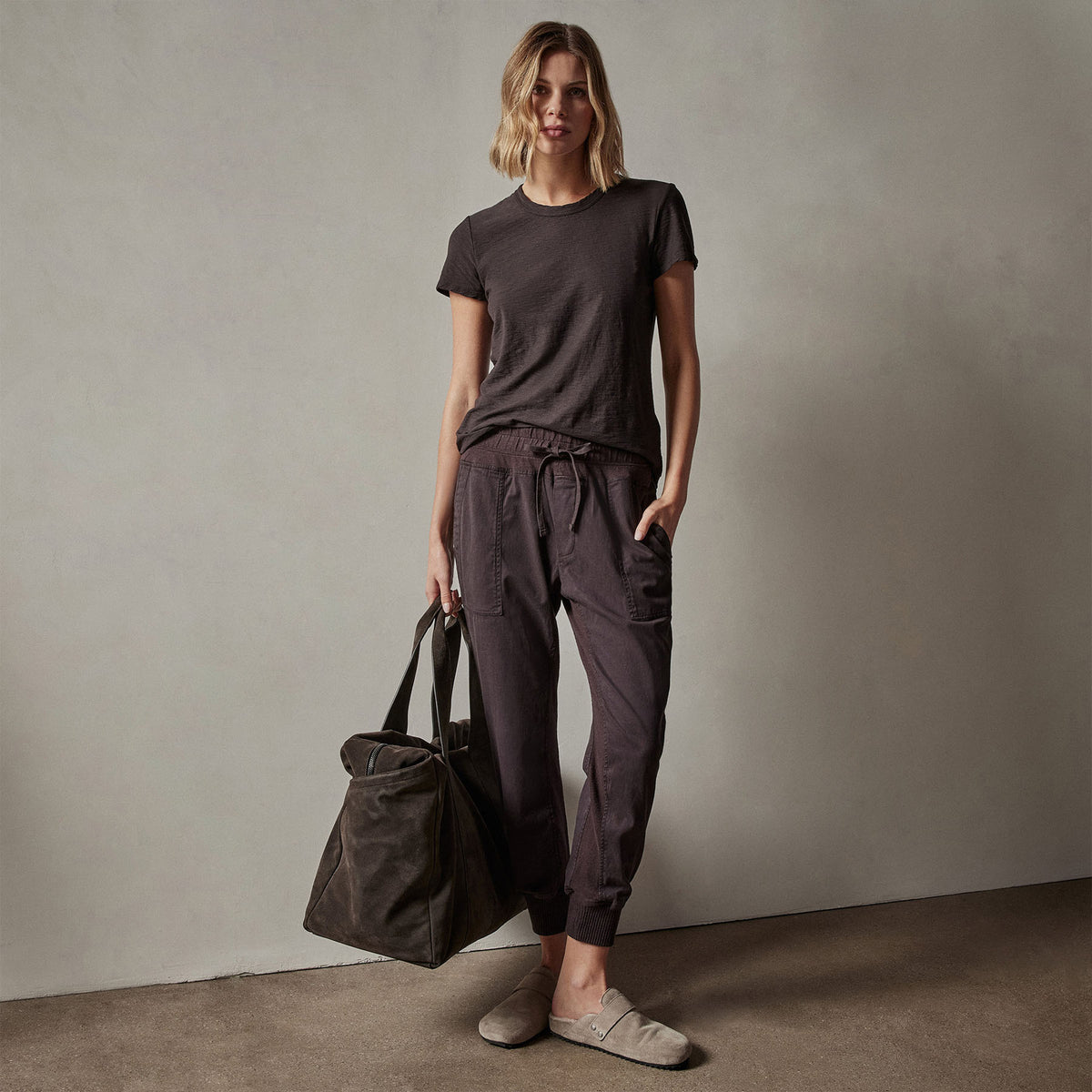 Sheer Slub Crew Neck Tee in Kona | James Perse Los Angeles