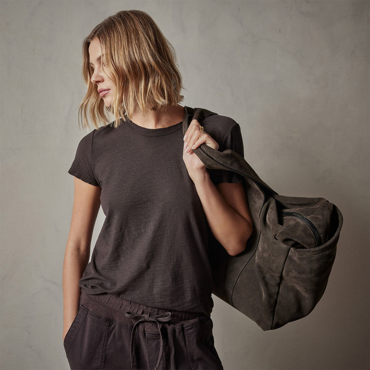 Sheer Slub Crew Neck Tee in Kona | James Perse Los Angeles
