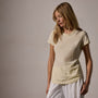 Sheer Slub Crew Neck Tee in Naples Yellow | James Perse Los Angeles