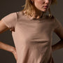 Sheer Slub Crew Neck Tee  in Rose Nude | James Perse Los Angeles