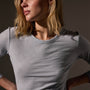 Sheer Slub Long Sleeve Crew in Grey Glacier | James Perse Los Angeles