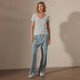 Sheer Slub Casual V Neck in Open Sky | James Perse Los Angeles