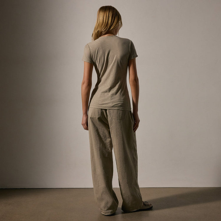 Sheer Slub Casual V Neck in Overcast | James Perse Los Angeles