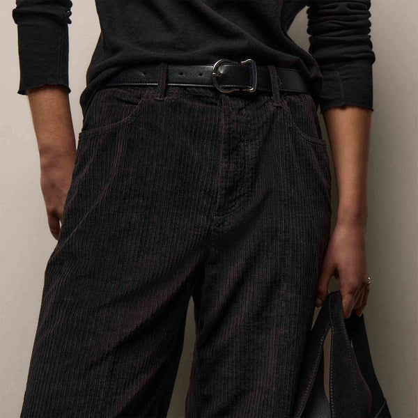 Corduroy Straight Leg Pant In Black | James Perse Los Angeles