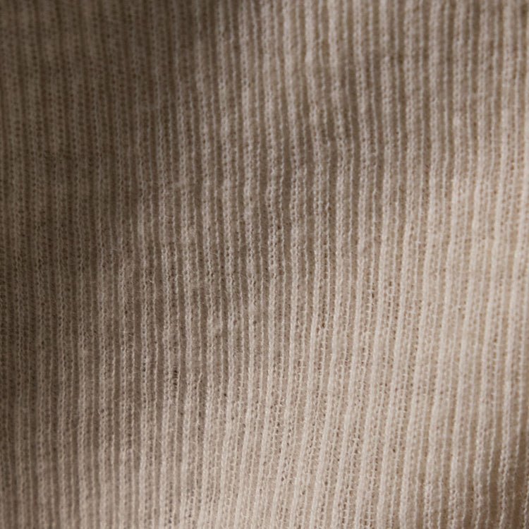 Cotton Cashmere Rib Boat Neck Top in Ivory | James Perse Los Angeles