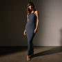 Cotton Cshmr Rbd Rcr Bck Tnk Dress in Asphalt | James Perse Los Angeles
