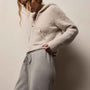 Cozy Wide Leg Sweat Pant  in Heather Grey | James Perse Los Angeles