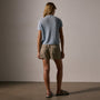 Cotton Linen Knit Crew Neck in Bleached Blue | James Perse Los Angeles