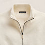 Wool Alpaca Stretch Zip Jacket in Ivory | James Perse Los Angeles