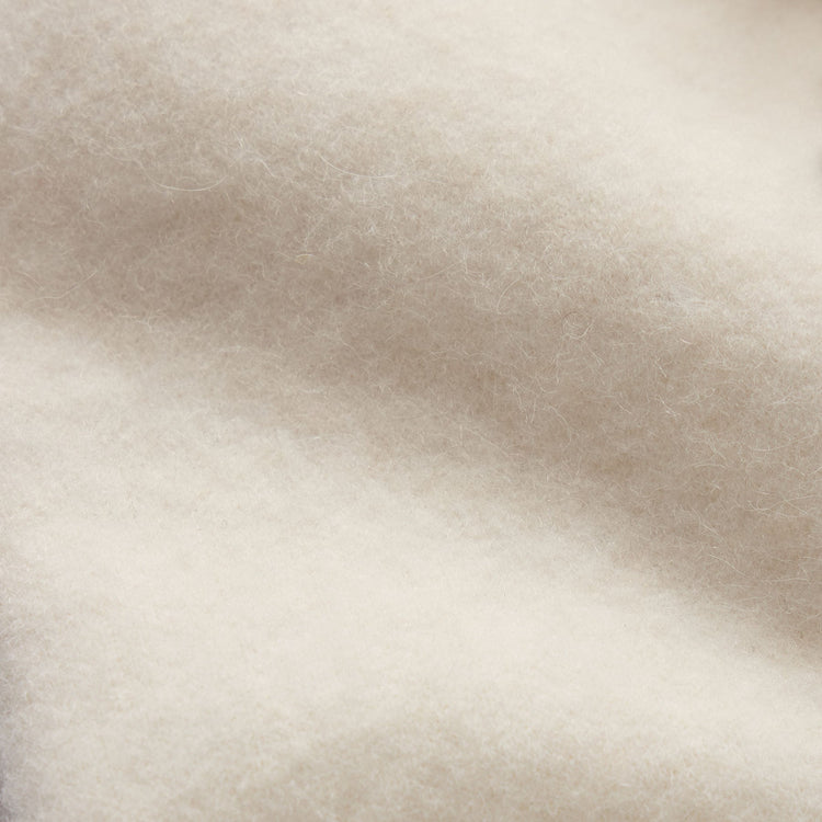 Wool Alpaca Stretch Zip Jacket in Ivory | James Perse Los Angeles