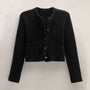 Wool Alpaca Button Front Jacket in Black | James Perse Los Angeles