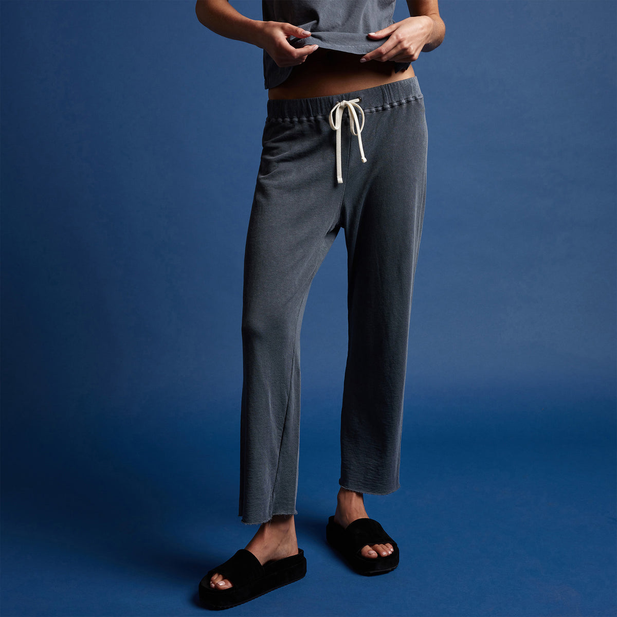 Vintage French Terry Cutoff Sweatpant in Maine Pigment | James Perse Los Angeles