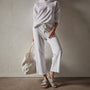 Vintage French Terry Cutoff Sweatpant in White | James Perse Los Angeles