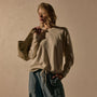 Vintage French Terry Relaxed Sweatshirt in Alabaster Pigment | James Perse Los Angeles