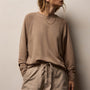Vintage French Terry Relaxed Sweatshirt in Coffee Pigment | James Perse Los Angeles
