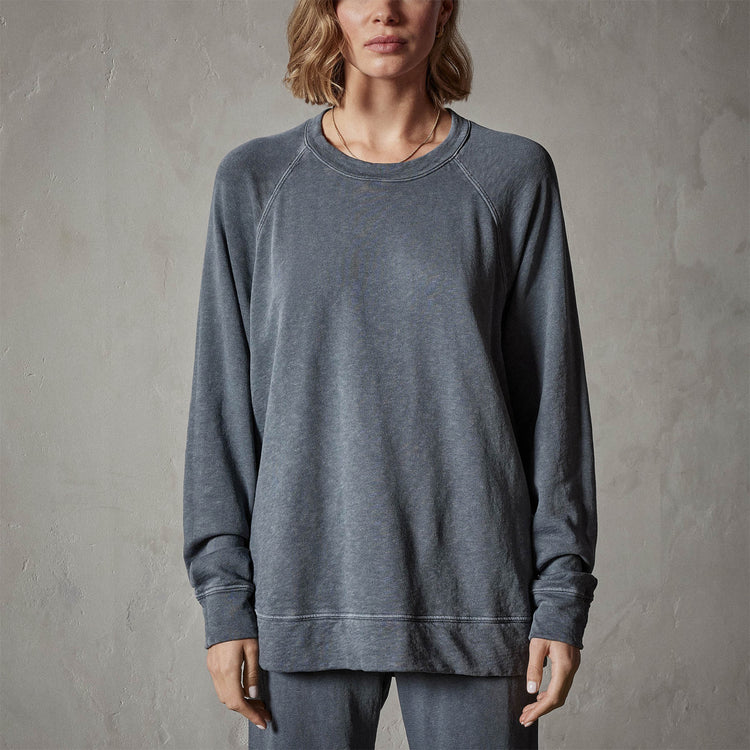 Vintage French Terry Relaxed Sweatshirt in Maine Pigment | James Perse Los Angeles
