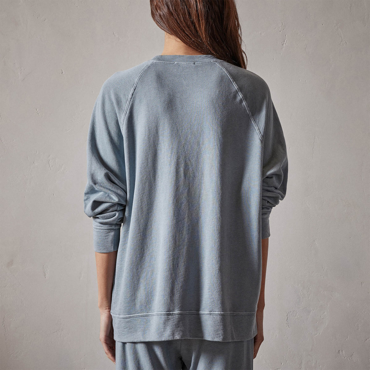 Vintage French Terry Relaxed Sweatshirt in Ocean Mist Pigment | James Perse Los Angeles