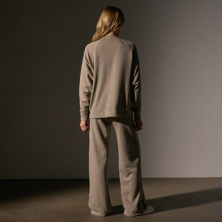 Vintage French Terry Relaxed Sweatshirt  in Overcast Pigment | James Perse Los Angeles