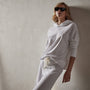 Hooded Sweat Top in White | James Perse Los Angeles