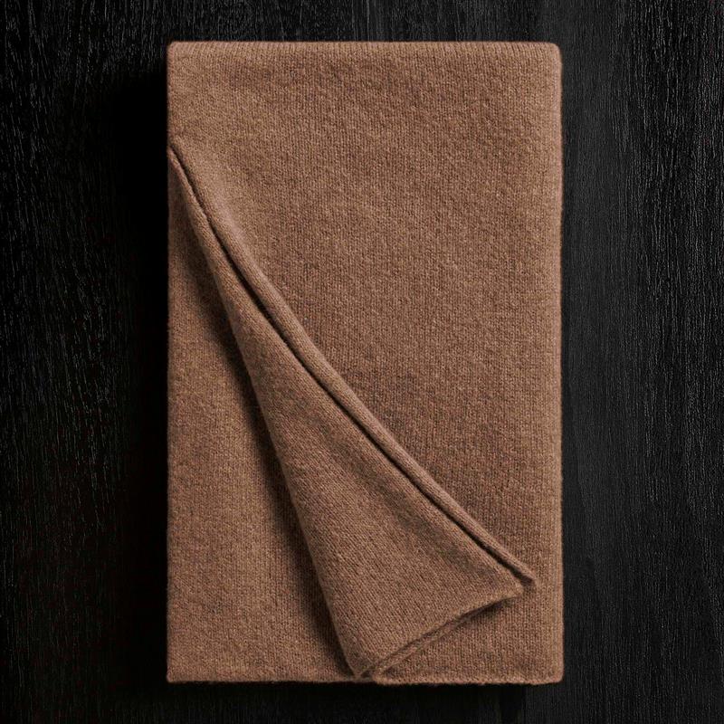 Lightweight Textured Cashmere Scarf in Chestnut | James Perse Los Angeles