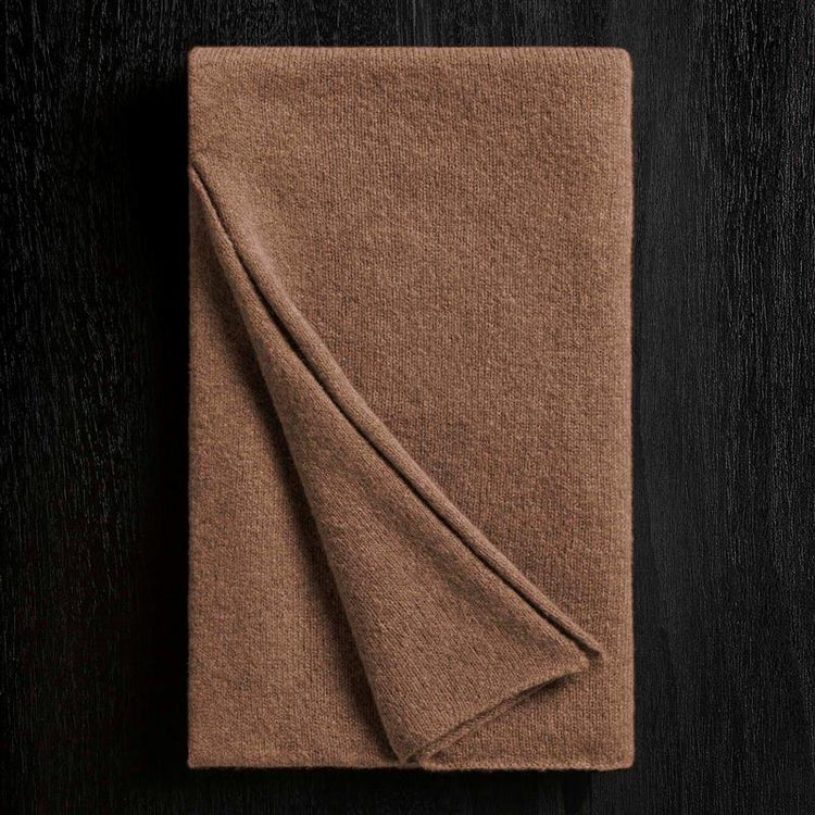 Lightweight Textured Cashmere Scarf in Chestnut | James Perse Los Angeles