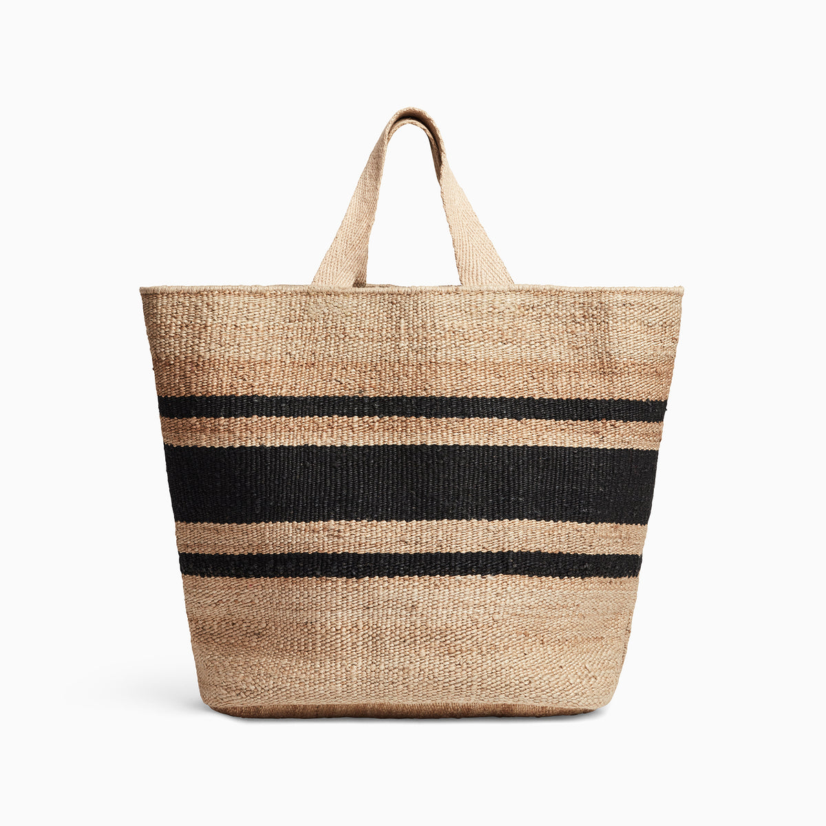 Playa Striped Large Hemp Tote In Natural/Black | James Perse Los Angeles