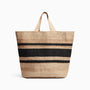 Playa Striped Large Hemp Tote In Natural/Black | James Perse Los Angeles