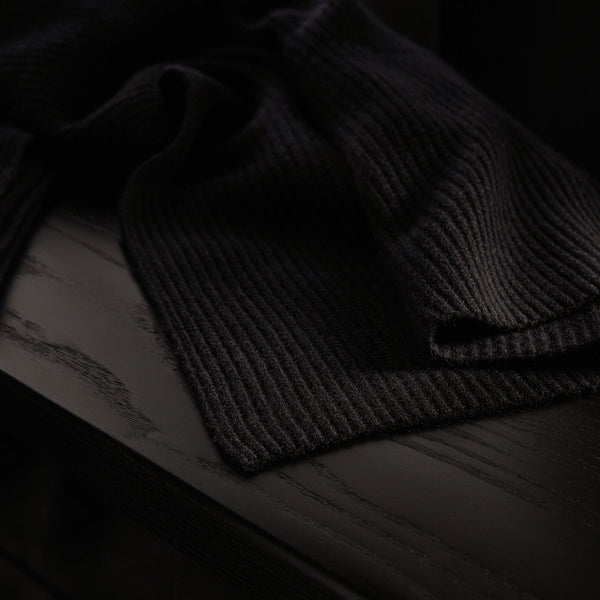 Thermal Cashmere Scarf - Black | James Perse Los Angeles