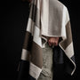 Cashmere Multi Striped Poncho in Beige Mix | James Perse Los Angeles / Mens