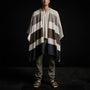 Cashmere Multi Striped Poncho in Beige Mix | James Perse Los Angeles / Mens