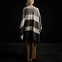 Cashmere Multi Striped Poncho in Beige Mix | James Perse Los Angeles / Womens