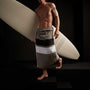 Classic Longboard  8' 6" In Matte White & Grey Stripe | James Perse Los Angeles