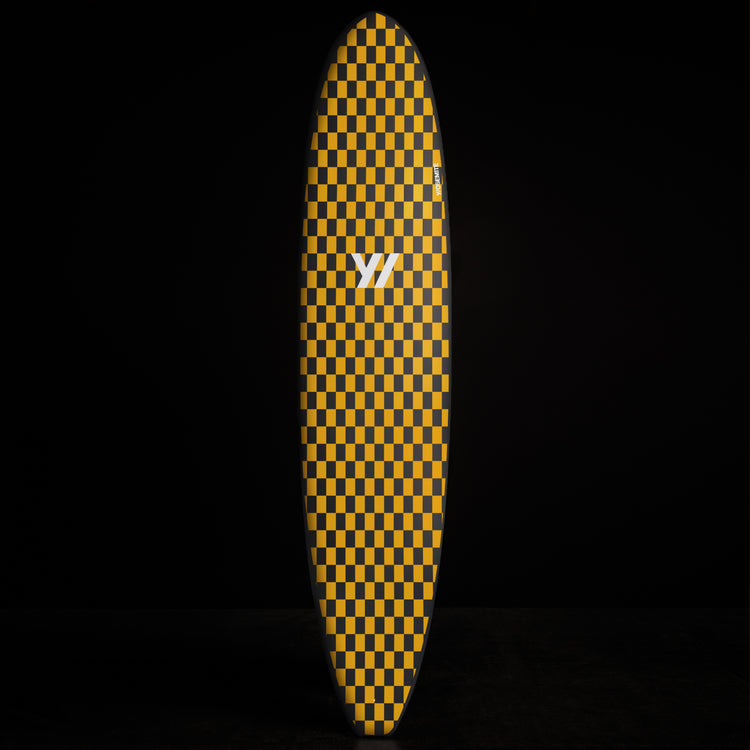 Y/OSEMITE Checker Longboard 7'10" in Black/Crocus | James Perse Los Angeles