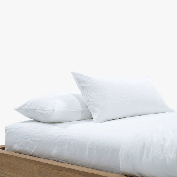 2 Set Of Linen Pillow Sham In White | James Perse Los Angeles