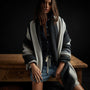 Baja Graded Striped Blanket In Charcoal Stripe | James Perse Los Angeles
