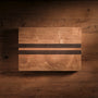 14X20" Teak Serving Board with Double Stripe in Teak/Natural Finish | James Perse Los Angeles 