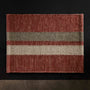 Placemat Wool Double Stripe in Wine/Flint/Oyster | James Perse Los Angeles