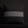 Stripe Throw Pillow w/ Piping - Anthracite/Flannel | James Perse Los Angeles