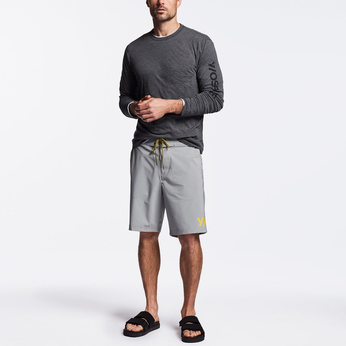 Y/OSEMITE Classic Pocket Boardshort In Stone | James Perse Los Angeles